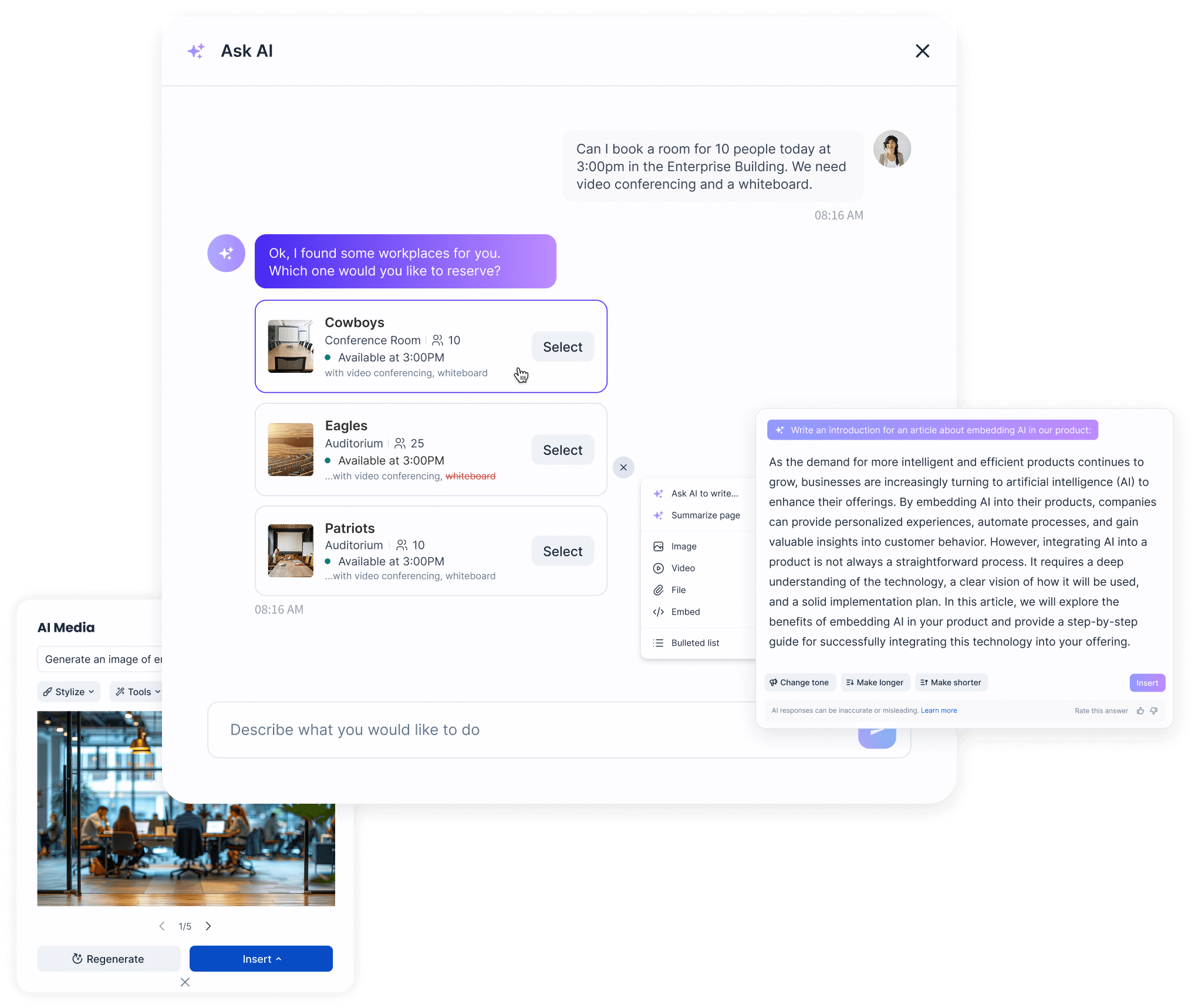 Speed up workflows with built-in AI