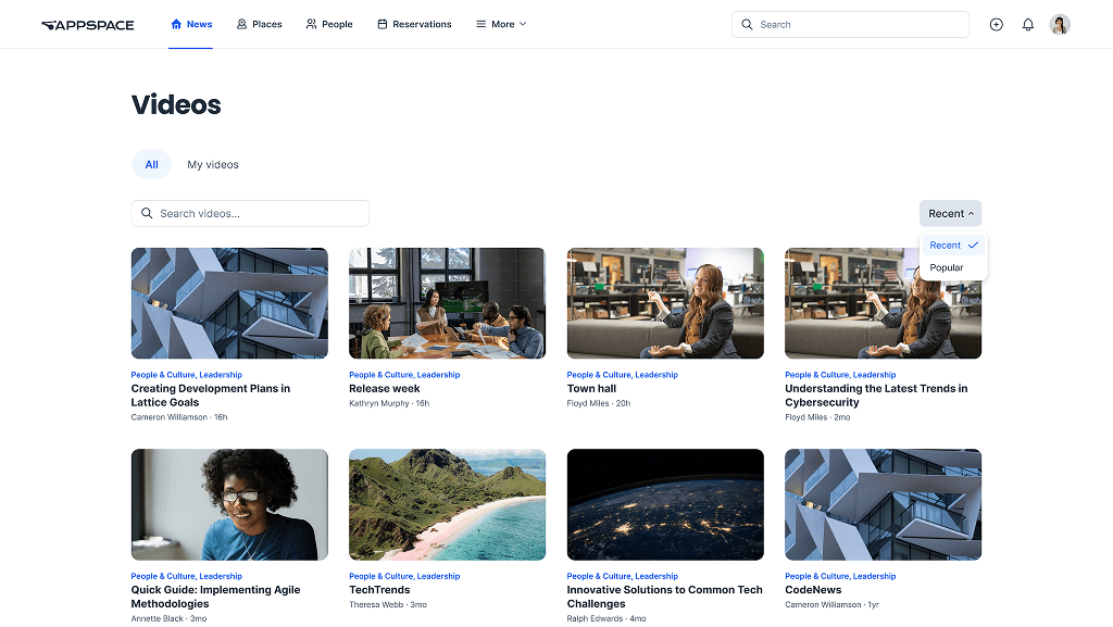 Marketing - Video updates - Asynchronous communications mobile