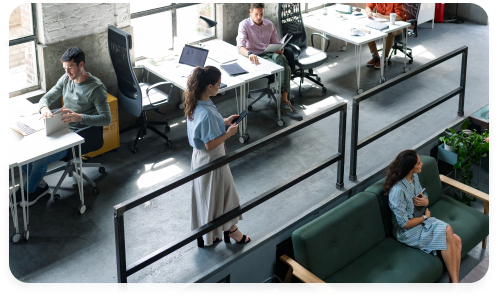 People working in the office.